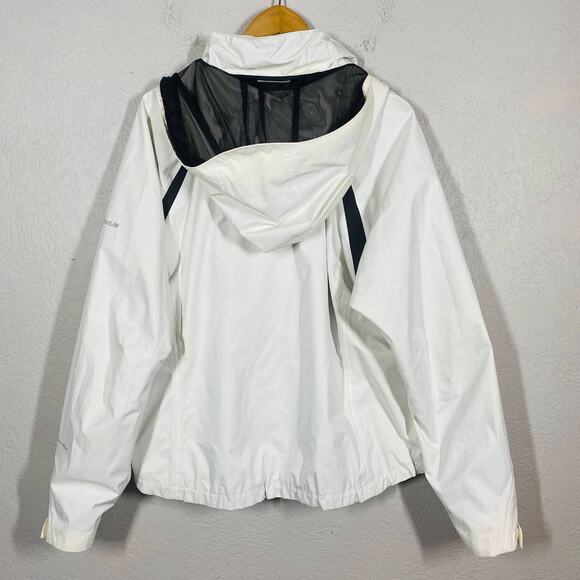 Columbia Full Zip Titanium Jacket Long Sleeve White Cream Hooded Sport Winter XL - Picture 3 of 6